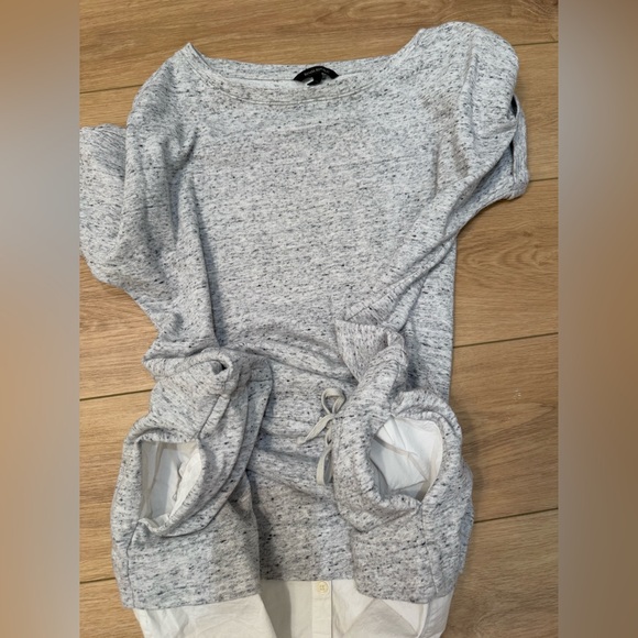 Banana Republic Gray Knit Tunic Top Sweater Dress Size Medium Comfy Stretchy Y2K - Picture 4 of 9